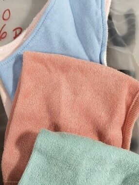 Pastel Tank Top and Towels - Blue, Peach, Mint / 5 Onesies Size 6 Mos